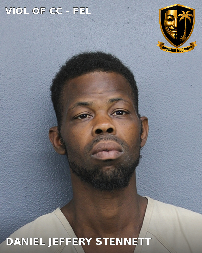 Daniel Jeffery Stennett — Broward County booking photo