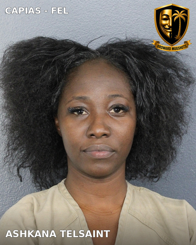 Ashkana Telsaint — Broward County booking photo
