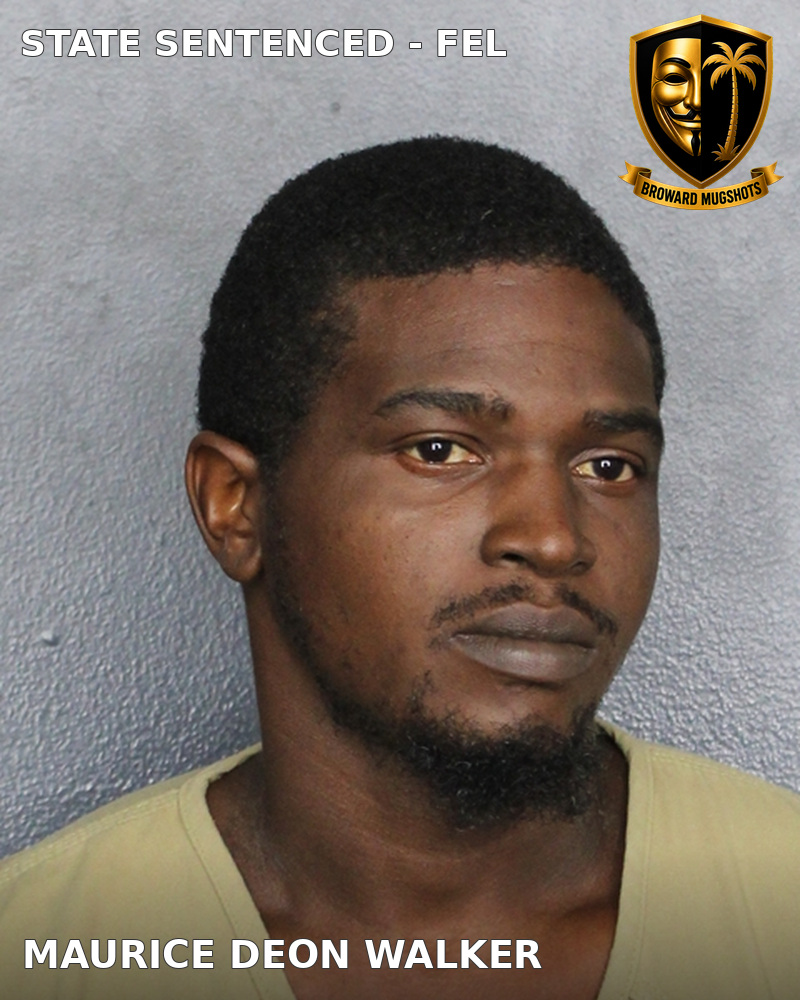Maurice Deon Walker — Broward County booking photo