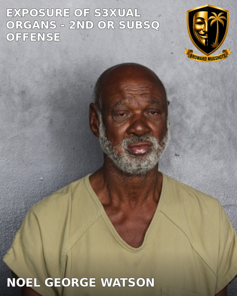 Noel George Watson — Broward County booking photo